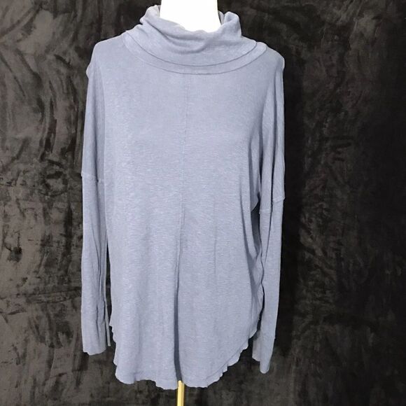 Paraphrase Blue Heathered Dolman Long Sleeve Top  - Size Medium - EUC - Picture 1 of 9